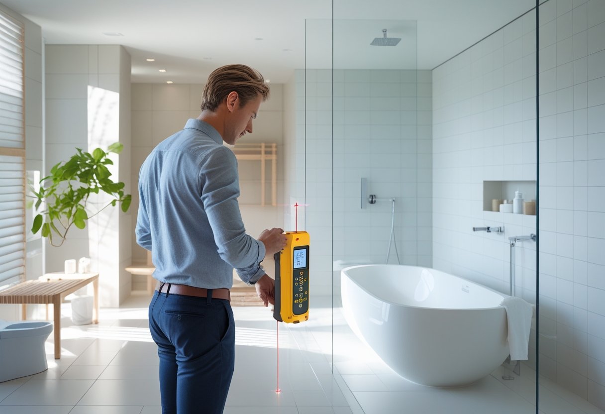 Saadan skaber du det perfekte badevaerelse i Odder med praecise lasermaalere